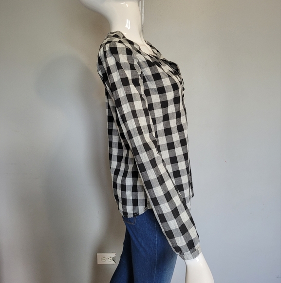 Maison Scotch Buffalo Plaid Blouse, VGUC, Size S - Picture 2 of 8